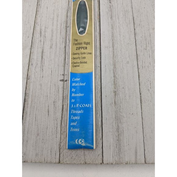 Vintage J&P Coats Dress or Neck Metal Zipper 14" Forest Green 61-A - Picture 3 of 4